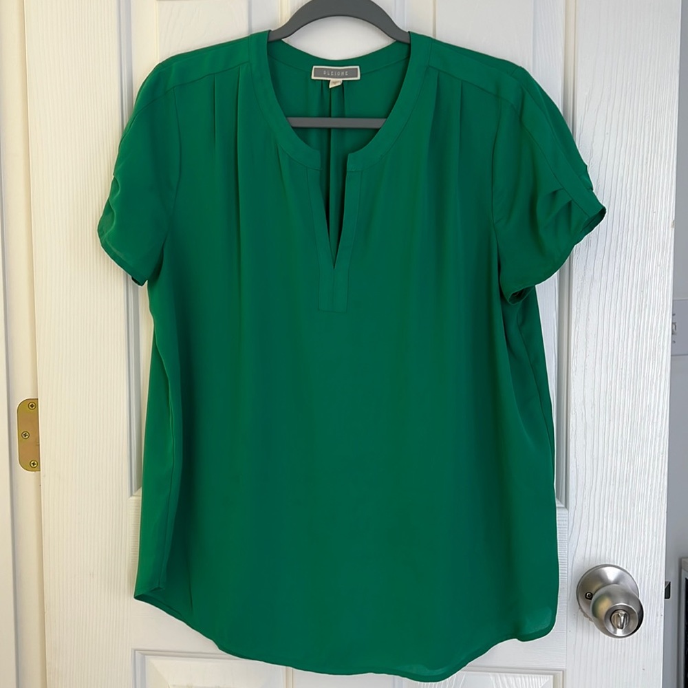 Pleione emerald green blouse small